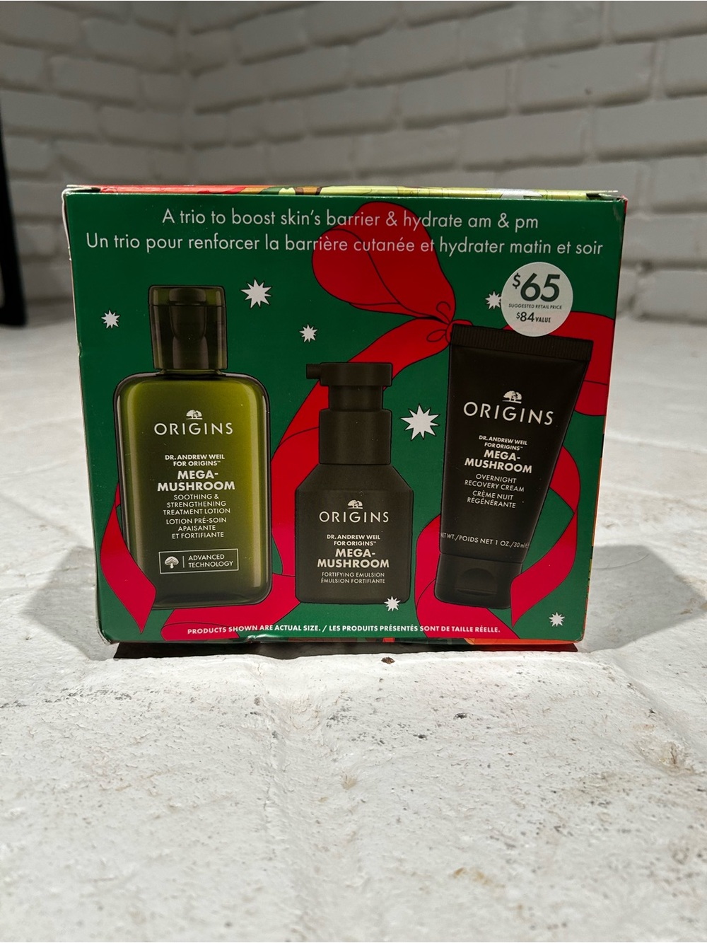 Origins Mega-Mushroom Trio Gift set Skin barrier booster set
